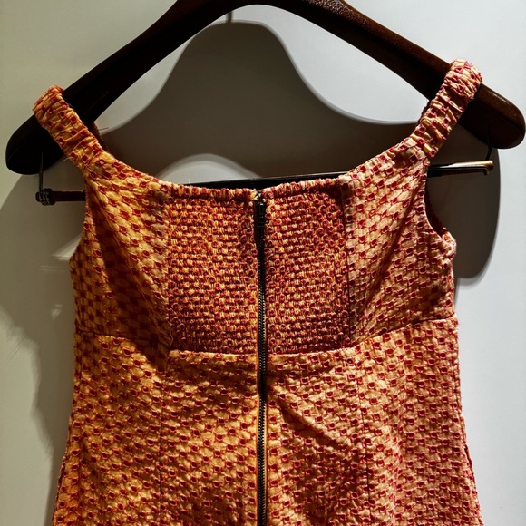 NWT FreePeople Berry Kiss Embroidered Off-theShoulder Mini Dress Peach comboXS - Picture 10 of 15